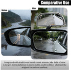 2PCS Car Blind Spot Mirror, Adjustable HD Clear Glass Convex Rectangle Side Rear View Mirror, Wide Angle Auto Blindspot Rearview Accessories for Driving Safe, Universal for Vehicles (Silver)