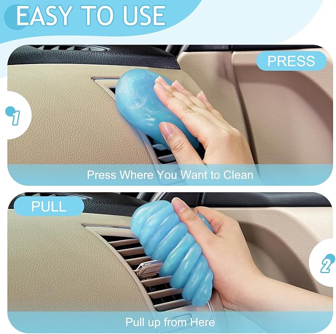 Car Cleaning Gel Car Cleaning Putty Car Putty Car Interior Cleaner Car Slime Car Detailing Kit Car Accessories Gifts for Men Women Stocking Stuffers Light Blue