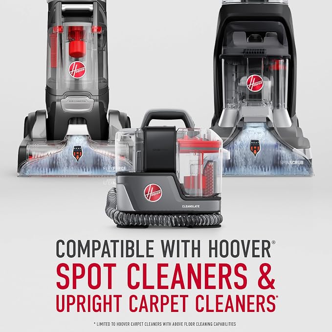 CleanSlate 5-Piece Interior Car Cleaning Kit, Compatible with Spot & Carpet Cleaners, Removes Wet & Dry Messes, Includes Auto Cleaning Solution for Upholstery and Carpeted Floor Mats