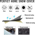 Extra Large Windshield Snow Ice Cover with Side Mirror Covers, Protects Windshield and Wipers from Weatherproof, Rain, Sun, Frost, Vehicles, Cars Trucks Vans and SUVs (94.5" x 65")
