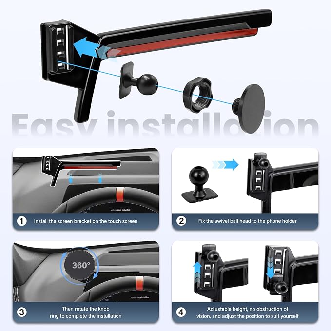 Car Phone Holder For BMW X1 Accessories 2023-2025 / BMW X2 2024 - For MagSafe Magnetic Cell Phone Mount for BMW x1 x2 Accessories 10.25 inch Screen - Touchscreen Cradles Strong Magnets for iPhone