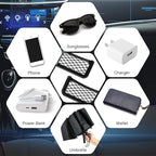 2 Pcs Boat Storage Net Bag, ABS Plastic Car Framed Mesh Net Holder, Phone & Cargo Organizer with Screws for Auto, Rv, Boat, Pontoon, Truck Pocket Storage (6.7 x 3.15 Inch)