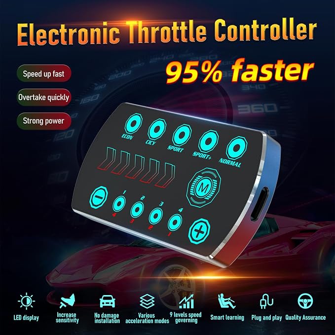Throttle Response Controller 10 Drive Modes Smart Electronic Racing Accelerator Compatible with 2007-2018 Chevy Silverado Suburban, 2007-2020 Tahoe, 2007-2018 GMC Sierra, 2007-2020 Yukon