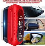 Automotive Oil Film Cleaning Brush with Reusable Foam Sprayer, Upgraded Antifog Glass Cleaning Board, Glass Oil Film Remover for Car Windows & Windshields, Versatile Car Glass Cleaner Brush (Red)