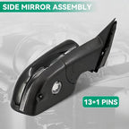 Right Passenger Side Mirror Compatible with Ford Explorer 2020-2025 With Power Folding Power Adjust Blind Spot Puddle Light Turn Signal Mirror Memory Camera Replace MB5Z17682CC (13+1 Pins)
