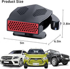 Car Heaters, 12V 200W Portable Vehicle Heaters and Defrosters, Windshield Defogger and Defroster, Car Heater That Plugs into Cigarette Lighter, 2 In 1 Fast Heating & Cooling Fan for All Cars