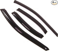 Outside Mount Window Vent Visors Rain Guards Compatible with Ford Escort Sedan 1997-2000 | Side Window Wind Deflectors Rain Shields | Smoke Tinted, 4 Pcs Set, DGWV-150