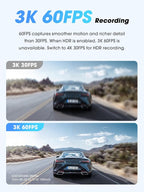 4K Dual Dash Cam Front and Rear, Dual STARVIS 2 IMX678 IMX662 Dashcam, Free 128G Card Included,Car Camera with 32G eMMC, 3K/60FPS, 5G WiFi GPS, 3" IPS, Night Vision, 24H Parking Mode, Z60 Pro