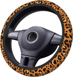 Animal Leopard Print Cheetah Steering Wheel Cover, Non-Slip Breathable Neoprene Steering Wheel Covers, Women Car Accessories Universal 15 Inch Fit Auto, Suvs, Truck