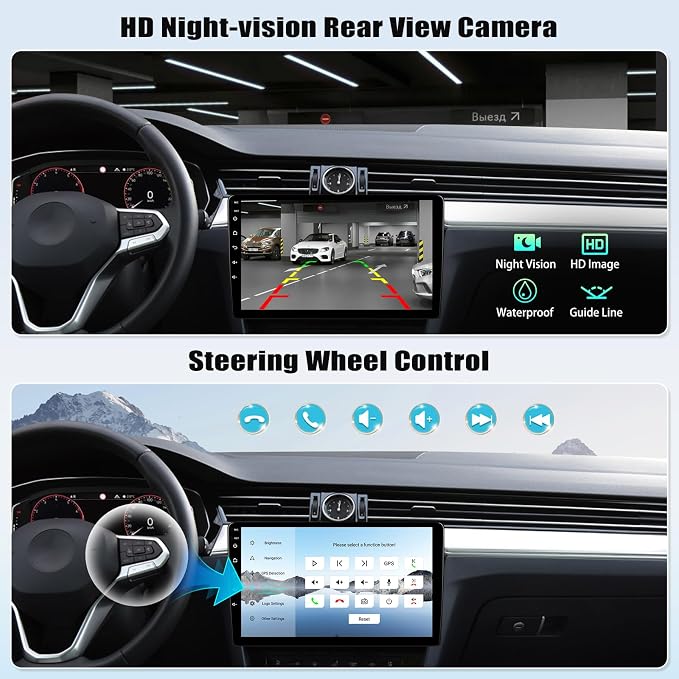4+64G 8-Core Qualcomm Android 15 Car Stereo for Ford Fusion Mondeo 2013-2019 with Wireless Carplay, 9'' Touchscreen Car Radio with WiFi Mirror Link GPS Bluetooth 5.1 FM RDS DSP EQ SWC