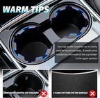 6PCS Upgraded Silicone Car Cup Holder Insert with Arc Leaf Design,Soft Cupholder Insert for Car to Reduce Cup Sliding & Shaking,Large Adhesive Backing Cups Holder Inserts for Cars