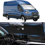 Sunshade for Transit Windshield Sun Shade Custom Fit for 2015-2025 2026 Ford Transit Wagon XLT Cargo Vehicle,Connect Van XL Accessories Front Window Shield Cover Sun Visor Protector
