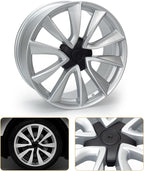 New 19x8.5" 19 Inch Premium Aluminum Alloy Wheel Rim Compatible with Model 3 2017-2023 | OEM Design, Alloy Replacement Wheel, Super Duty Car Rims Replacement - OE Stock Specs, Shiny Silver