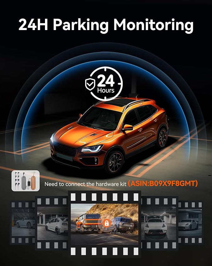 G850 12" 4K Rear View Mirror Camera with 5.8GHz WiFi and Voice Control, Smart Mirror Dash Cam Front and Rear, Backup Camera with 1080P, Dash Cam with WDR, Includes 64GB Card & GPS