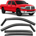 Voron Glass in-Channel Extra Durable Rain Guards for Dodge RAM 2002-2008 MegaCab, Window Deflectors, Vent Window Visors, 4 Pieces - 200691