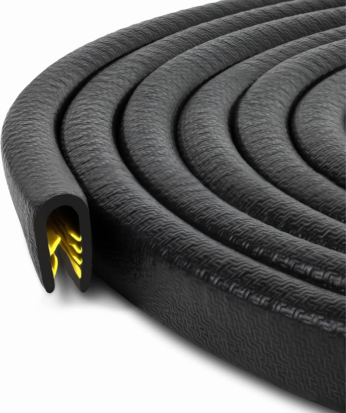 Edge Trim Black Large, Fits Edge 1/4 Inch, Length 10 Feet (3.05 Meter)