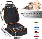 Dog Car Seat Cover for Cars SUVs Trucks, Thicked 600D Oxford Heavy Duty Waterproof Front Car Seat Covers for Dogs Durable Nonslip Padded Pet Car Seat Protector with Side Flaps, 2 Pack