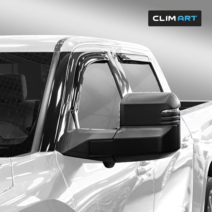 in-Channel Incredibly Durable Rain Guards Compatible with Toyota Tundra 2022-2026 CrewMax, Original Window Deflectors, Vent Window Visors, Vent Deflector, 4 pcs. - 619471