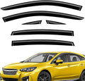 Extra Durable Window Deflectors Tape-On Window Visors Rain Guards Fit for Subaru Impreza 2017-2023 Hatchback, Sun Visors, Wind Vent for Shades, Exterior Car Accessories - 6pcs. AG0689