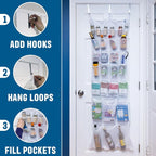 Large Mesh Over-the-Door Organizer, 34-Pocket Hanging Storage for Cruise & Home (24"x60"),Travel Essential for 2026-2027, Shoe & Bathroom Organizer for Closet, Cabin, or Behind-Door Storage