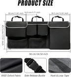 Car Trunk Storage Organizer, Waterproof Car Seat Organizer Backseat, Oxford Cloth & 8-Pocket, Collapsible Interior Accessories for SUV Truck MPV Van