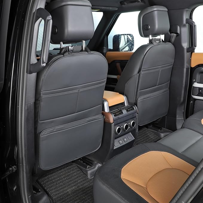Seat Back Protector,Shields Seat Backs From Kicks and Adds Storage | kick mats back seat protector easy to install and clean, well-crafted, sturdy, durable and stylish.2 Pack