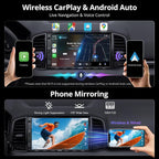 A5L 7 inch Android Double DIN Car Stereo, Wireless CarPlay & Android Auto, Wi-Fi/USB/BT, QLED Touchscreen Car CarPlay, Backup Camera,MirrorLink, 24B-EQ DSP, SWC,FM/AM/SS Radio, AI&GPS Track