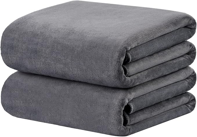 Bath Sheet Towels Set of 2, Extra Large Microfiber Towel for Adult, 40" x 80",Oversized, Soft Super Absorbent Fast Drying, Perfect for Shower, Sauna, Gym, Beach, Sport, Fitness, Yoga, Grey