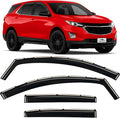 in-Channel Rain Guards for Chevy Equinox 2018–2024 – Window Visors & Vent Deflectors, Extra-Durable Polycarbonate Car Window Rain Guards for Chevrolet Equinox, 4-Piece Set