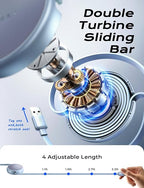 Multi Charging Cable 3 in 1 iPhone 16 Charger Cord, Retractable Car Charger Type C Cable, Retractable iPhone Charger Cord with Type C/L/Micro USB for iPhone/Samsung/PS/Kindle,Blue