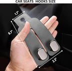 2 Pack Leather Car Headrest Hooks Grey Purse Bag Storage Holders for Car Seats