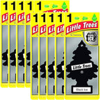Car Air Freshener | Hanging Paper Tree for Home or Car | Black Ice | 10 Pack
