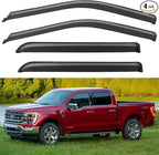 Window Rain Guards Visors for 2015-2026 Ford F150 SuperCrew Cab, Window Vent Wind Shades Deflectors for 17-26 F-150 Raptor F250 F350 F450 F550 Super Duty Crew