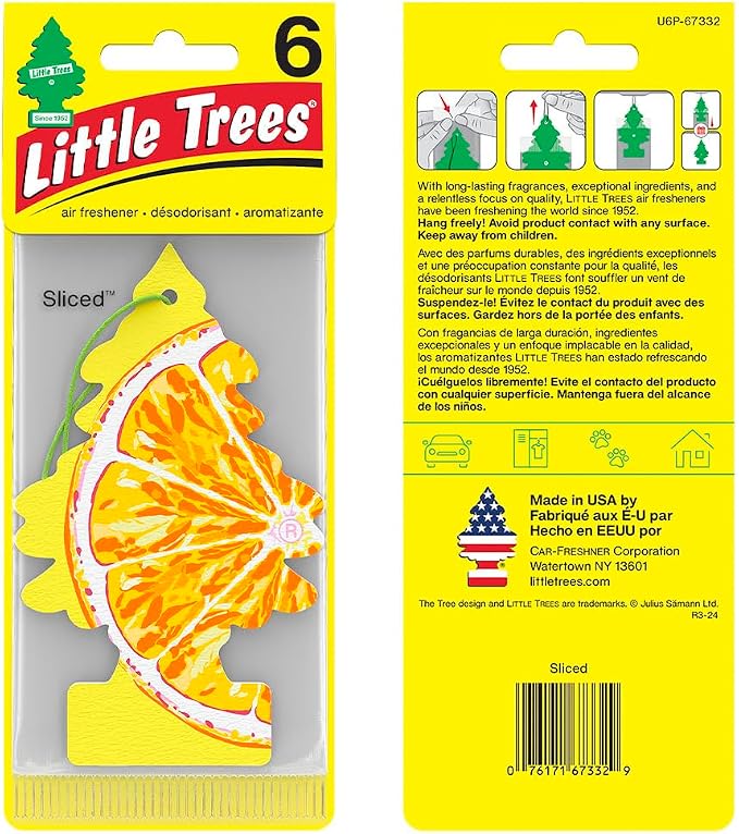 Car Air Freshener | Hanging Tree Provides Long Lasting Scent for Auto and Home | Sliced, 24 Air Fresheners (Pack of 36)