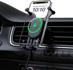Wireless Car Charger, 15W Fast Charging Phone Mount for Car Vent, Car Phone Holder with Enlarged Charging Coil for iPhone 15 14 13 12 11 10 8 Pro Max Xs, Samsung Galaxy S&Note Series Google LG