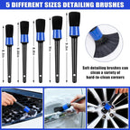 Car Wash Detailing Kit Cleaning Kits with Foam Gun Sprayer, Car Wash Brush and Large Wash Mitt Duster for Car Interior and Exterior Cleaning (Blue)