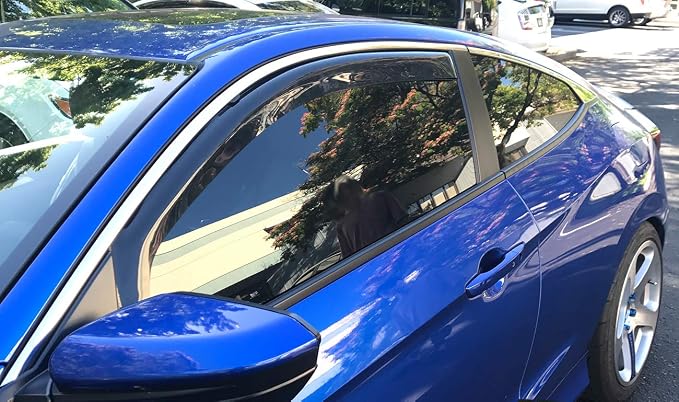 for 2016-2021 Honda Civic Coupe 2Dr - Window Visors Rain Guard Deflector V43