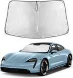 Windshield Sunshade Compatible for Porsche Taycan 2020-2023 2024 2025, Sun Visor for Front Windshield & Window Sun Shade Cover, UV Heat Blocker & Protector, Car Accessories