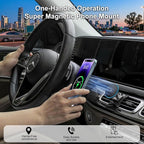 15W Magsafe Car Mount Charger for Mercedes-Benz 2020-2026 GLE GLS, Magnetic Wireless Car Charger, 360° Rotation Car Phone Holder, No-Damage Installation, Exclusive Custom Fit for GLE GLS Accessories