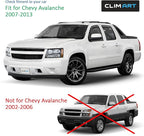 in-Channel Incredibly Durable Rain Guards for Chevrolet (Chevy) Avalanche 2007-2013, Original Window Deflectors, Vent Window Visors, Vent Deflector, 4 pcs. - 607179