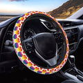 Rainbow Love Steering Wheel Covers Anti-Slip Elasticity Car Accessories Steering Wheel Protector Universal 15 Inch for Cars SUV Vehicle Truck