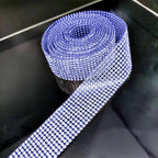 4PCS Bling Car Door Edge Guards Protector, Diamond Auto Side Door Anti-Collision Crash Strip Sticker, Crystals Vehicle Anti-Scratch Bumper Tape, Universal for SUV Truck Pickup (Blue)
