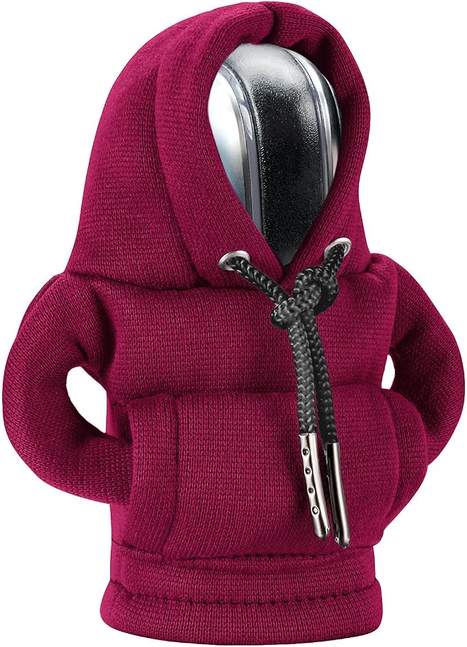 SLLAK Gear Shift Hoodie Cover, Universal Car Shift Knob Hoodie, Mini Hoodie for Car Shifter, Automotive Interior Cute Gadgets, Car Accessories and Decorations