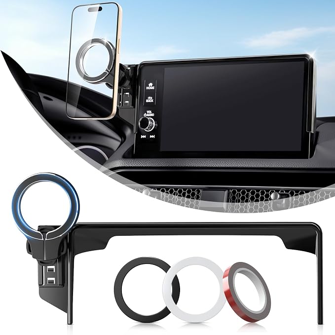 Car Phone Holder for Honda CR-V HR-V 2023 2024 2025 2026: for MagSafe Magnetic Cell Phone Mount for HRV CRV Accessories 7/9 inch Screen - Touchscreen Cradles Strong Magnets for iPhone Samsung