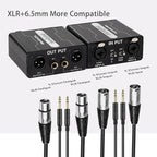 XLR Ground Loop Isolator Hum Eliminator for Home Stereo System/Speaker/Car Audio/Car Kit/Audio Player (Eliminate The Buzzing Noise) (XLR-Dual Channel Stereo)
