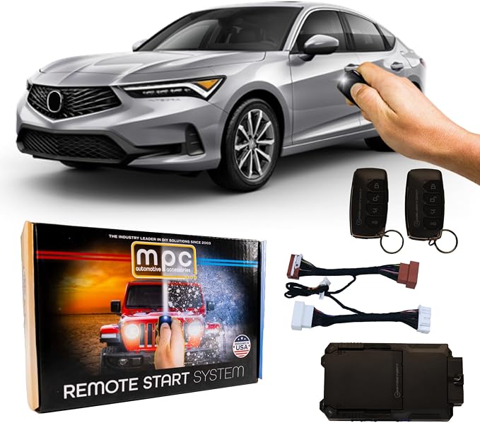 MPC Remote Start Kit Compatible with Acura Integra 2023-2025 | 2-Way 4-Button Remotes Long Range | Plug and Play | No Wire Splicing | USA Tech Support