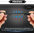Car Door Edge Guard, 16.4ft U Shape Rubber Edge Trim Seal Strip Protector Universal for Car Truck ATV Boat Multifunctional No Glue PVC Iron Black