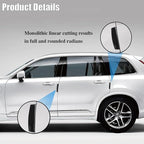 4PCS Universal Car Side Door Edge Guards Protector Real Carbon Fiber Door Edge Guard Protector Trim Molding Crash Scratch Protector Bumper Guard Protector Sticker Anti-Collision Strips