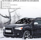 2 Pcs Windshield Cover for Ice and Snow 210T Silver Coated Waterproof Frost Cover 69 x 42 Inches All Seasons Windshield Protector with Elastic Straps Snowflake Winter Car Accessories for Cars