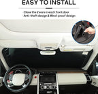 Car Windshield Snow Cover Compatible with Kia Soul 2010-2023 2024 2025+, Windshield Cover for Ice and Snow, 4-Layer Protection for Snow, Ice, UV, Frost Wiper & Mirror Protector, Sunshade Cover